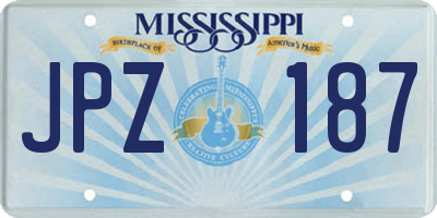 MS license plate JPZ187