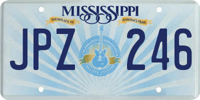 MS license plate JPZ246