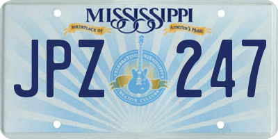 MS license plate JPZ247