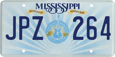 MS license plate JPZ264