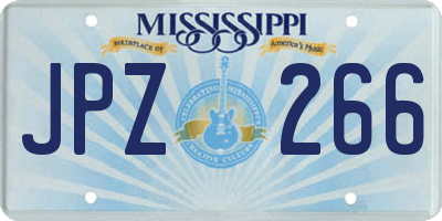 MS license plate JPZ266