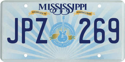 MS license plate JPZ269