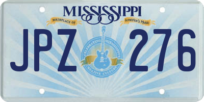 MS license plate JPZ276