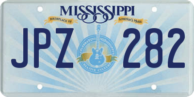 MS license plate JPZ282