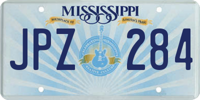 MS license plate JPZ284