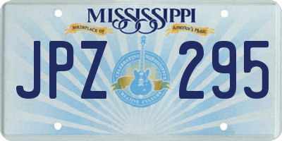 MS license plate JPZ295