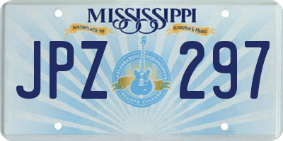 MS license plate JPZ297