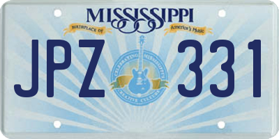 MS license plate JPZ331