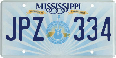 MS license plate JPZ334