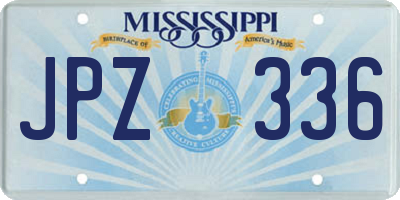 MS license plate JPZ336