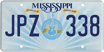 MS license plate JPZ338