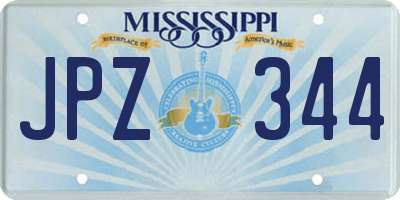 MS license plate JPZ344