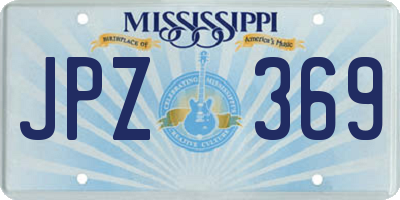 MS license plate JPZ369