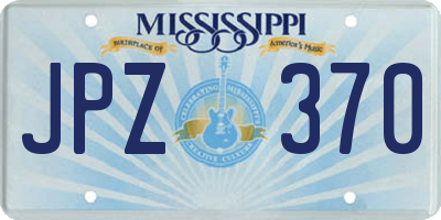 MS license plate JPZ370