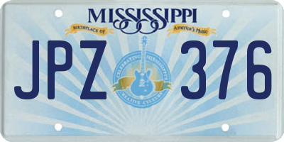 MS license plate JPZ376
