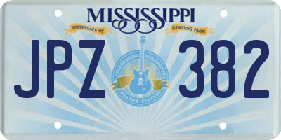 MS license plate JPZ382