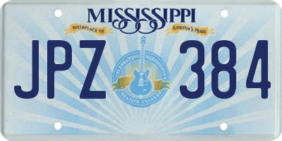 MS license plate JPZ384