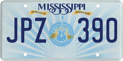 MS license plate JPZ390