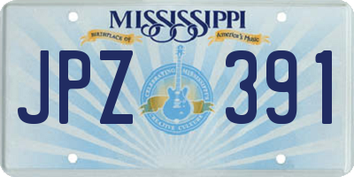 MS license plate JPZ391