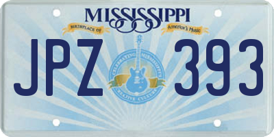 MS license plate JPZ393