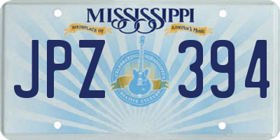 MS license plate JPZ394