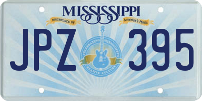 MS license plate JPZ395
