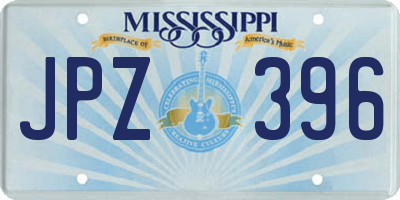 MS license plate JPZ396