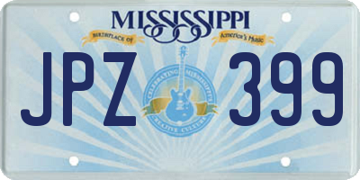 MS license plate JPZ399