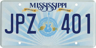 MS license plate JPZ401