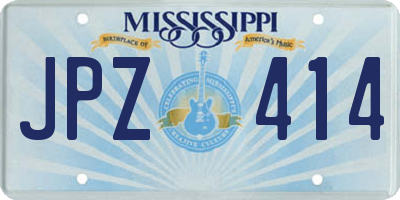 MS license plate JPZ414