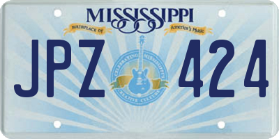 MS license plate JPZ424