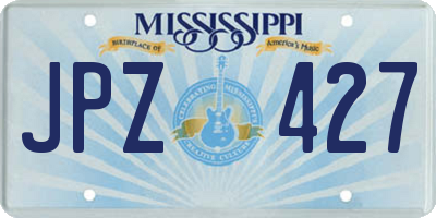 MS license plate JPZ427