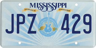 MS license plate JPZ429