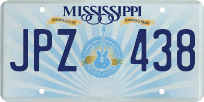 MS license plate JPZ438