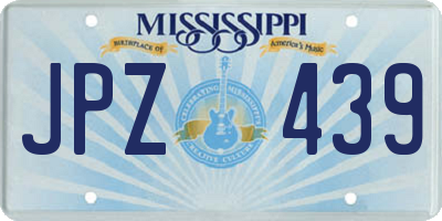MS license plate JPZ439