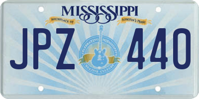 MS license plate JPZ440