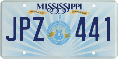 MS license plate JPZ441