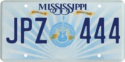 MS license plate JPZ444