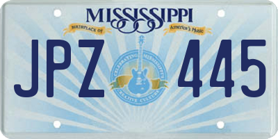 MS license plate JPZ445