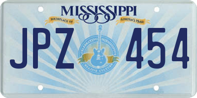 MS license plate JPZ454
