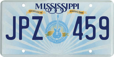 MS license plate JPZ459