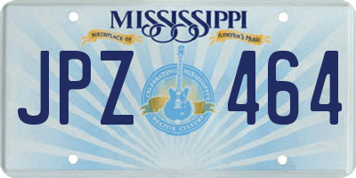 MS license plate JPZ464