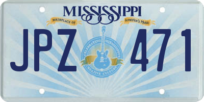 MS license plate JPZ471