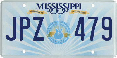 MS license plate JPZ479