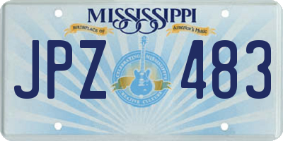 MS license plate JPZ483