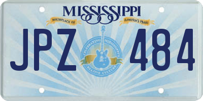 MS license plate JPZ484