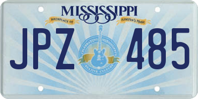MS license plate JPZ485