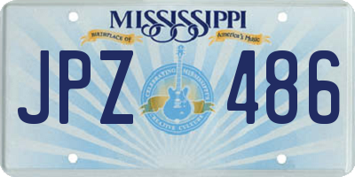 MS license plate JPZ486