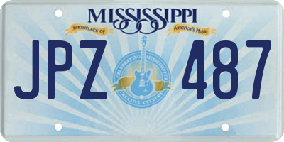 MS license plate JPZ487