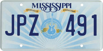 MS license plate JPZ491